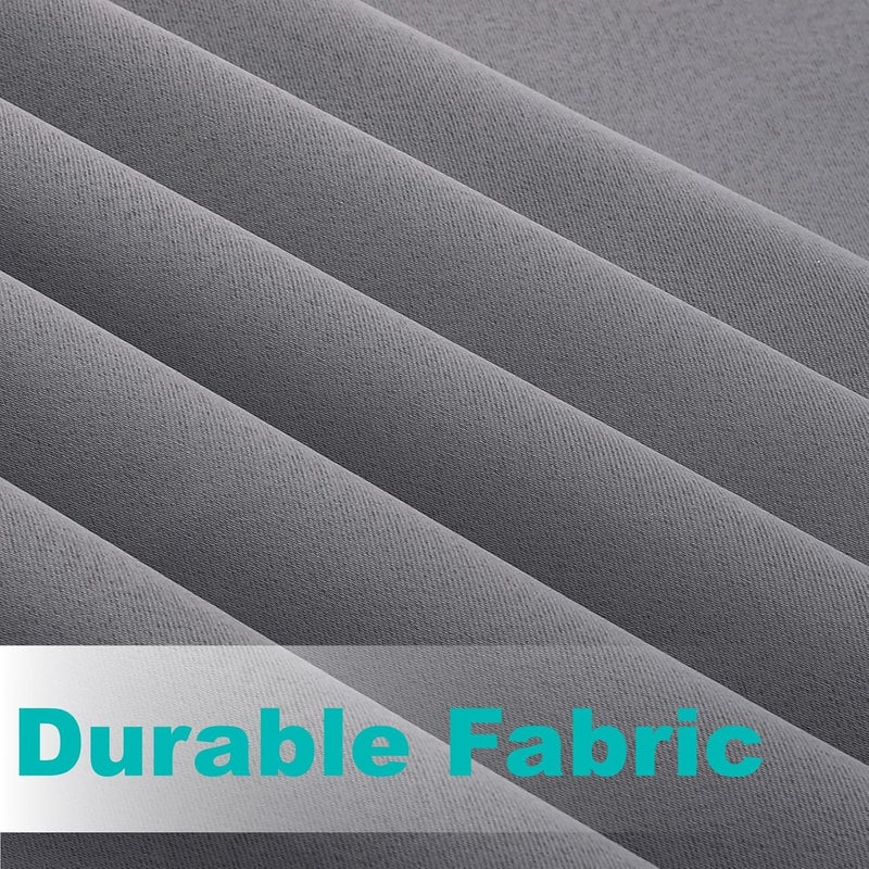 Flyfun Outdoor Curtains for Patio Waterproof - Weatherproof Porch & Gazebo Curtains, Grommet Top and Tab Bottom Drape,4 Panel, 52" W x 108" L, Grey - Image 5